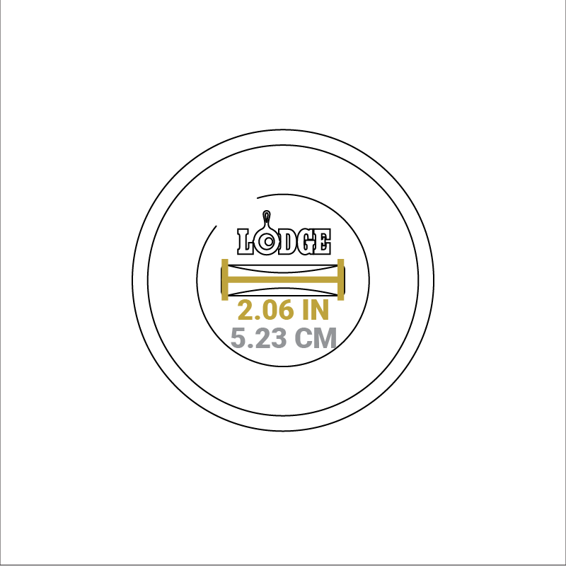Lodge Heritage Heat-Treated 5 Inch Cast Iron Lid - Image 4