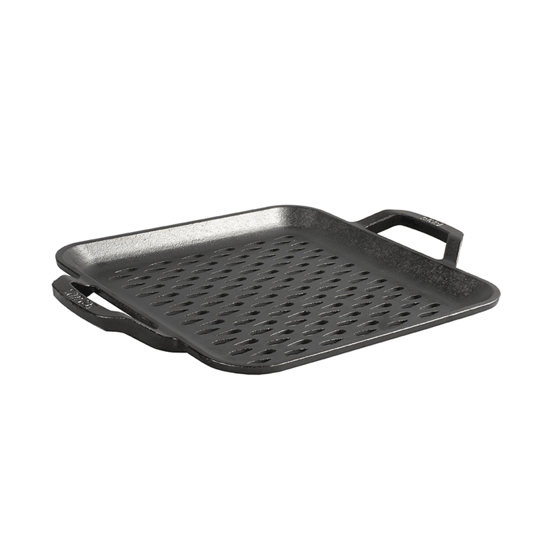Lodge Heritage Chef Collection 11 Inch Cast Iron Square Grill Topper