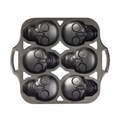 Lodge Heritage Skull Mini Cake Pan