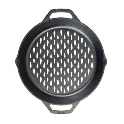Alternative view of Lodge Heritage 12 Inch Seasoned Cast Iron Dual Handle Grilling Basket