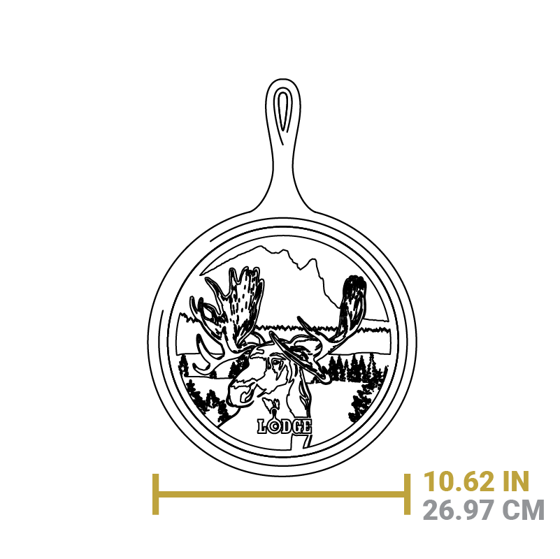 Lodge Heritage Wildlife Series™ 10.5 Inch Cast Iron Moose Griddle - Image 6