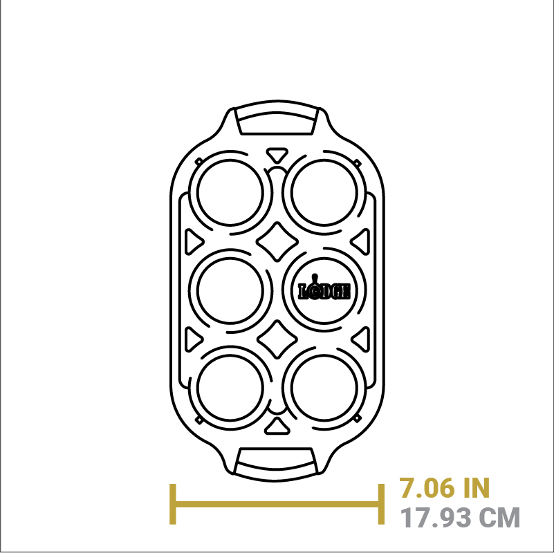 Lodge Heritage Seasoned Cast Iron Muffin Pan - Image 7