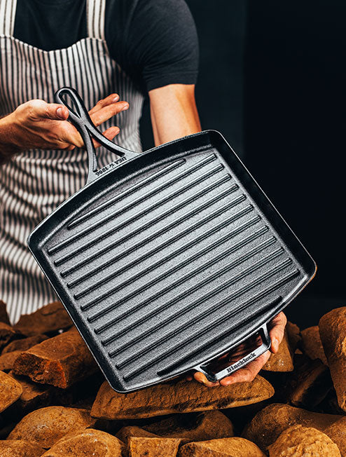 Lodge Heritage Blacklock 12 Inch Lightweight Cast Iron Grill Pan - Image 5