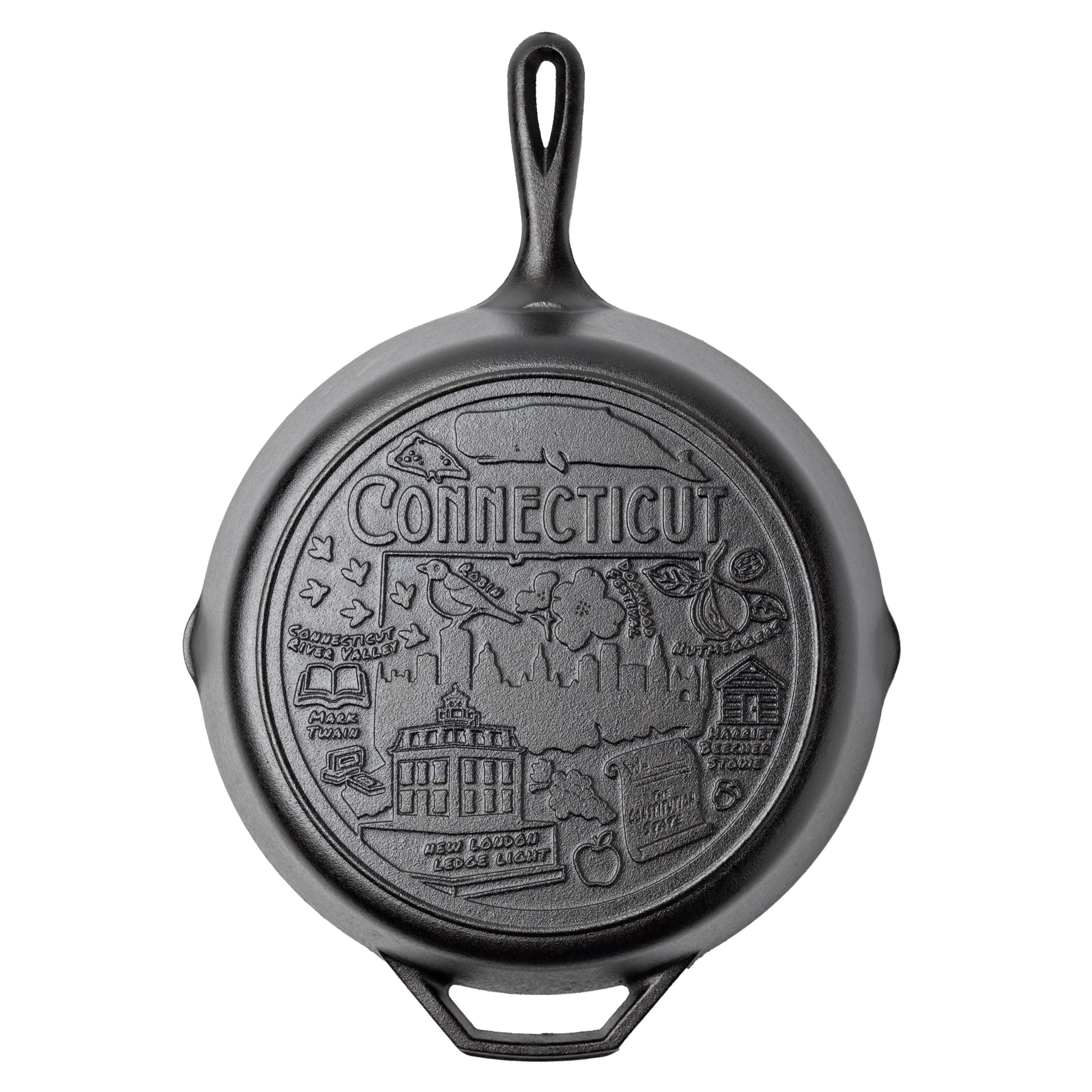 Lodge Heritage American Road Trip: 12 Inch Seasoned Cast Iron Skillet, Connecticut - Image 6