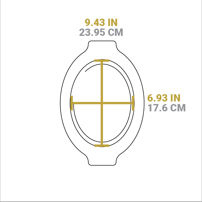 Lodge Heritage Grip Style Oval Wood Underliner - Image 3