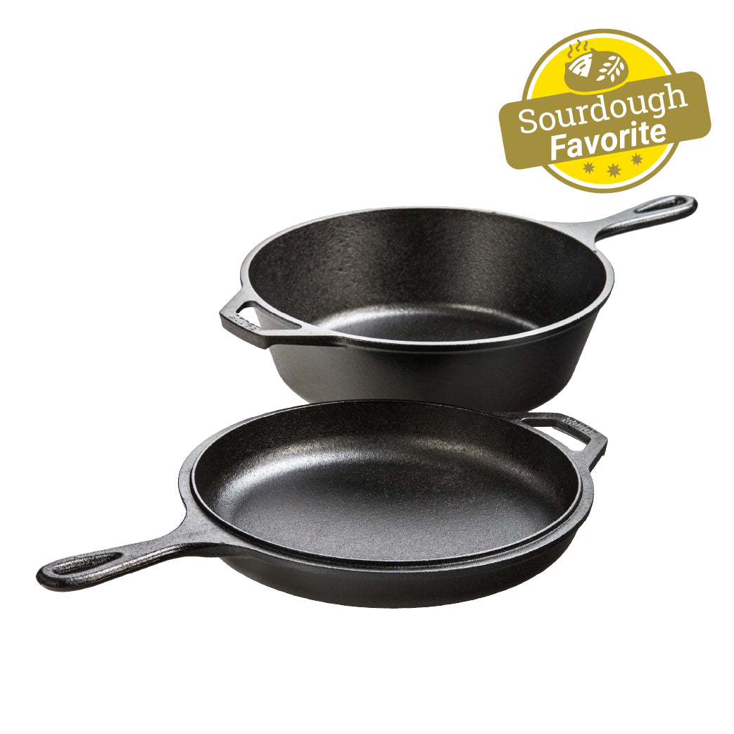 Lodge Heritage 3.2 Quart Seasoned Cast Iron Combo Cooker