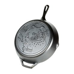Lodge Heritage Wildlife Series™ 12 Inch Cast Iron Bear Skillet