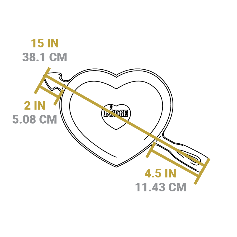 Lodge Heritage Seasoned Cast Iron Heart Skillet - Image 9
