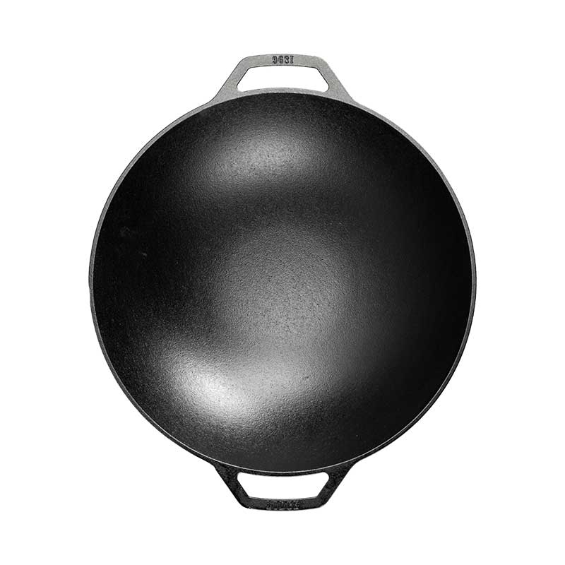 Lodge Heritage 14 Inch Seasoned Cast Iron Wok - Image 5