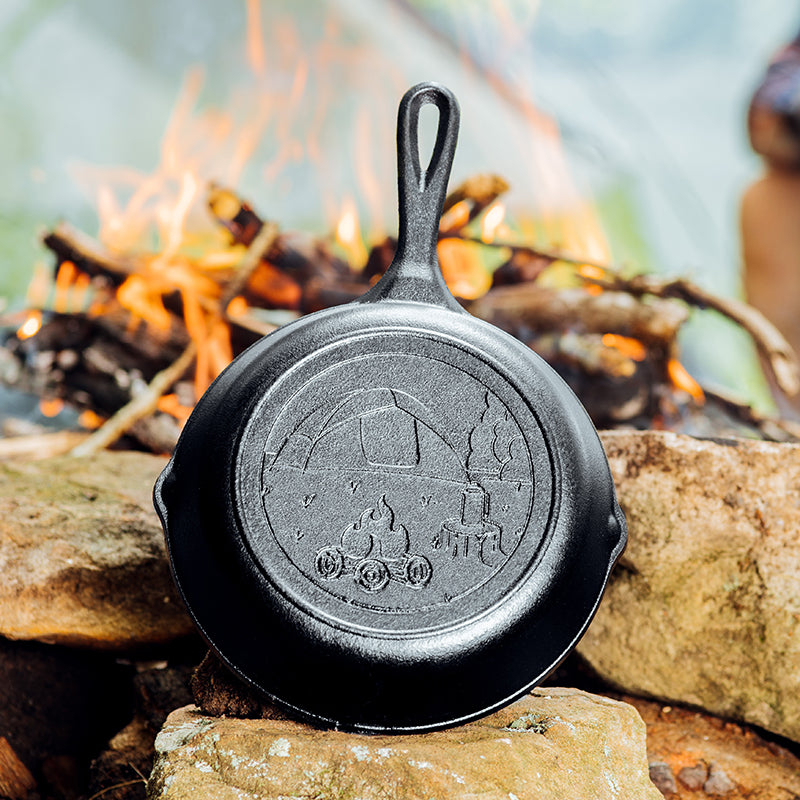 Lodge Heritage Wanderlust 8 Inch Cast Iron Tent Skillet