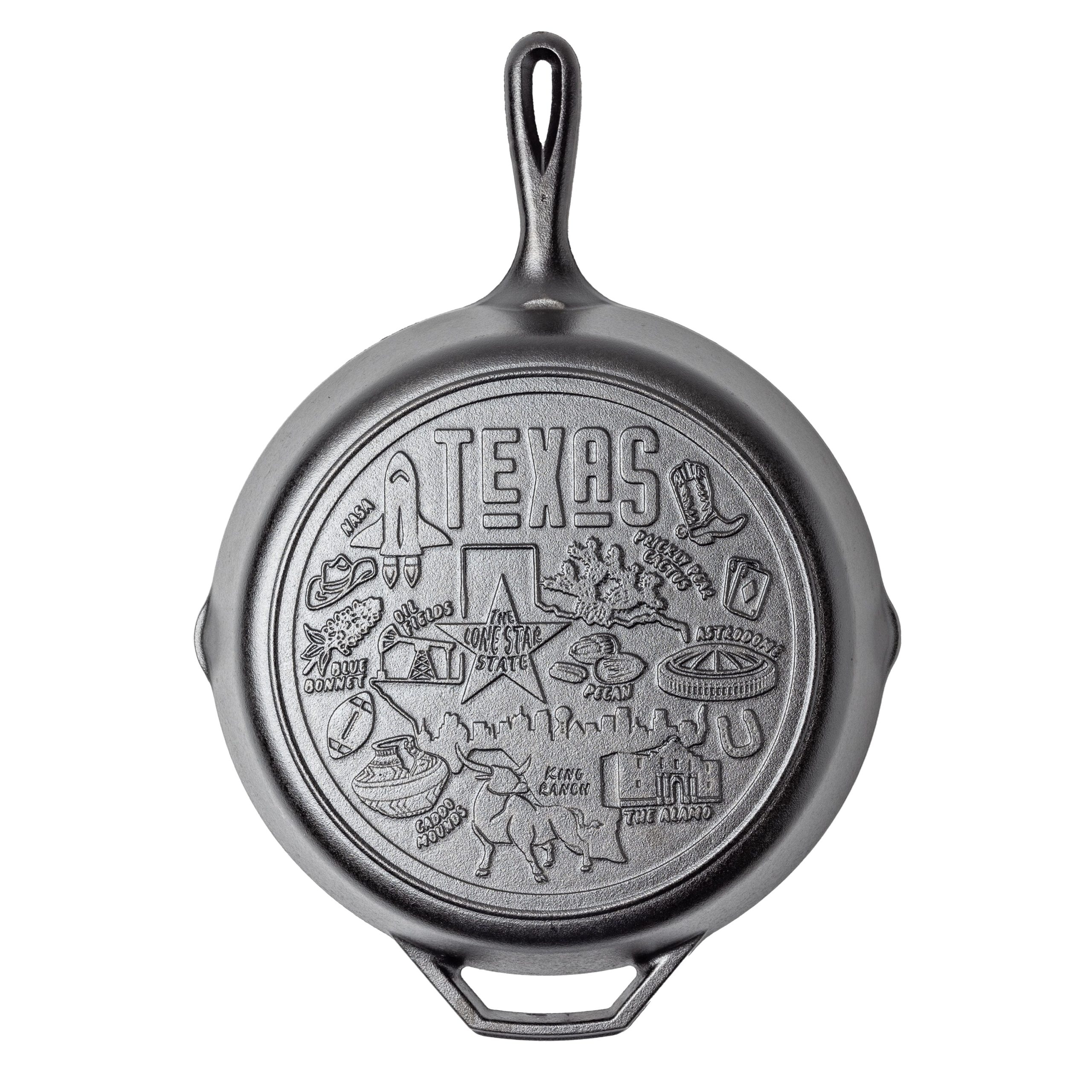 Lodge Heritage American Road Trip: 12 Inch Seasoned Cast Iron Skillet, Texas