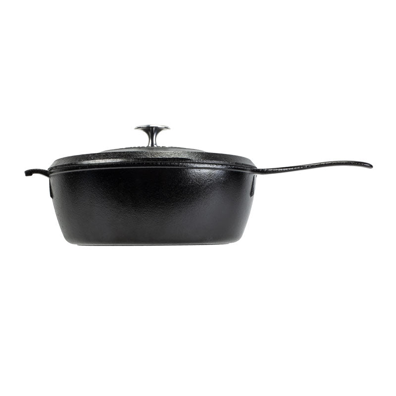 Lodge Heritage Blacklock 4 Quart Lightweight Cast Iron Deep Skillet With Lid - Image 14
