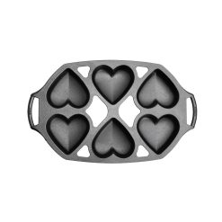 Alternative view of Lodge Heritage Seasoned Cast Iron Heart Mini Cake Pan