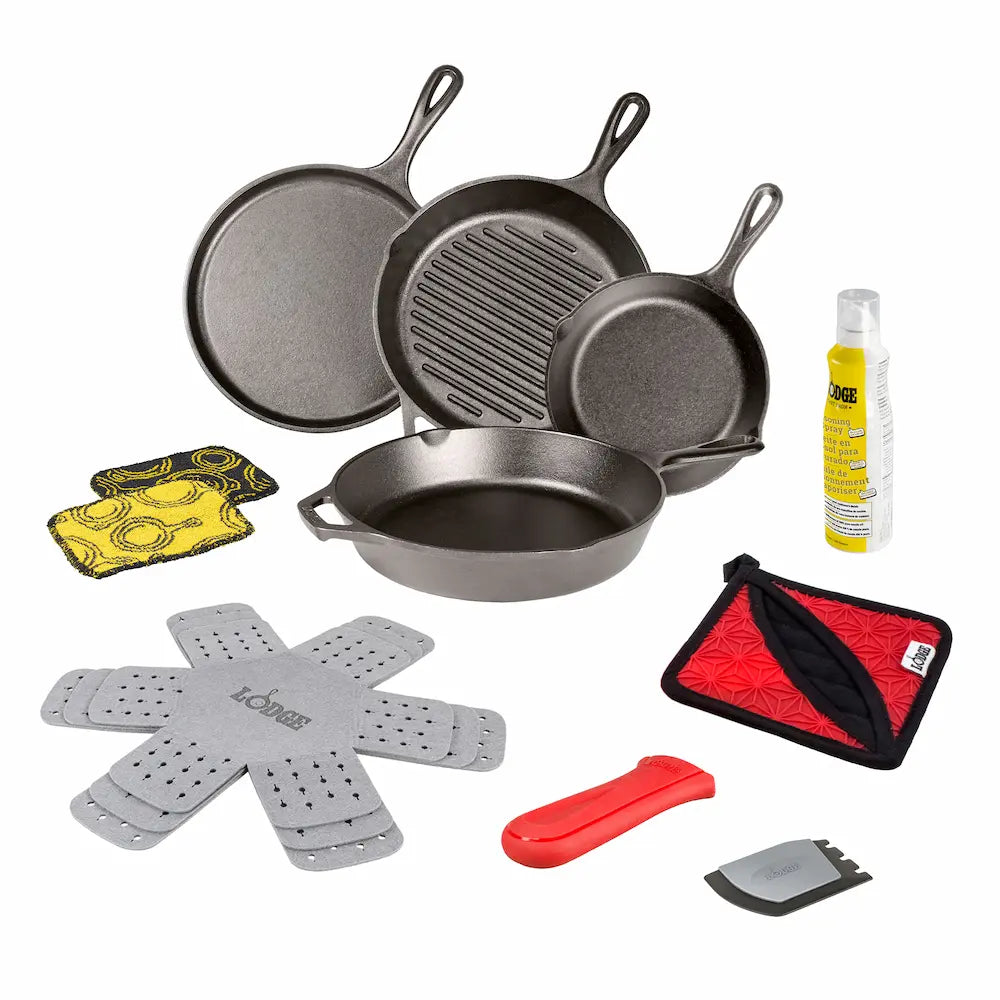 Lodge Heritage Seasoned Cast Iron Starter Set