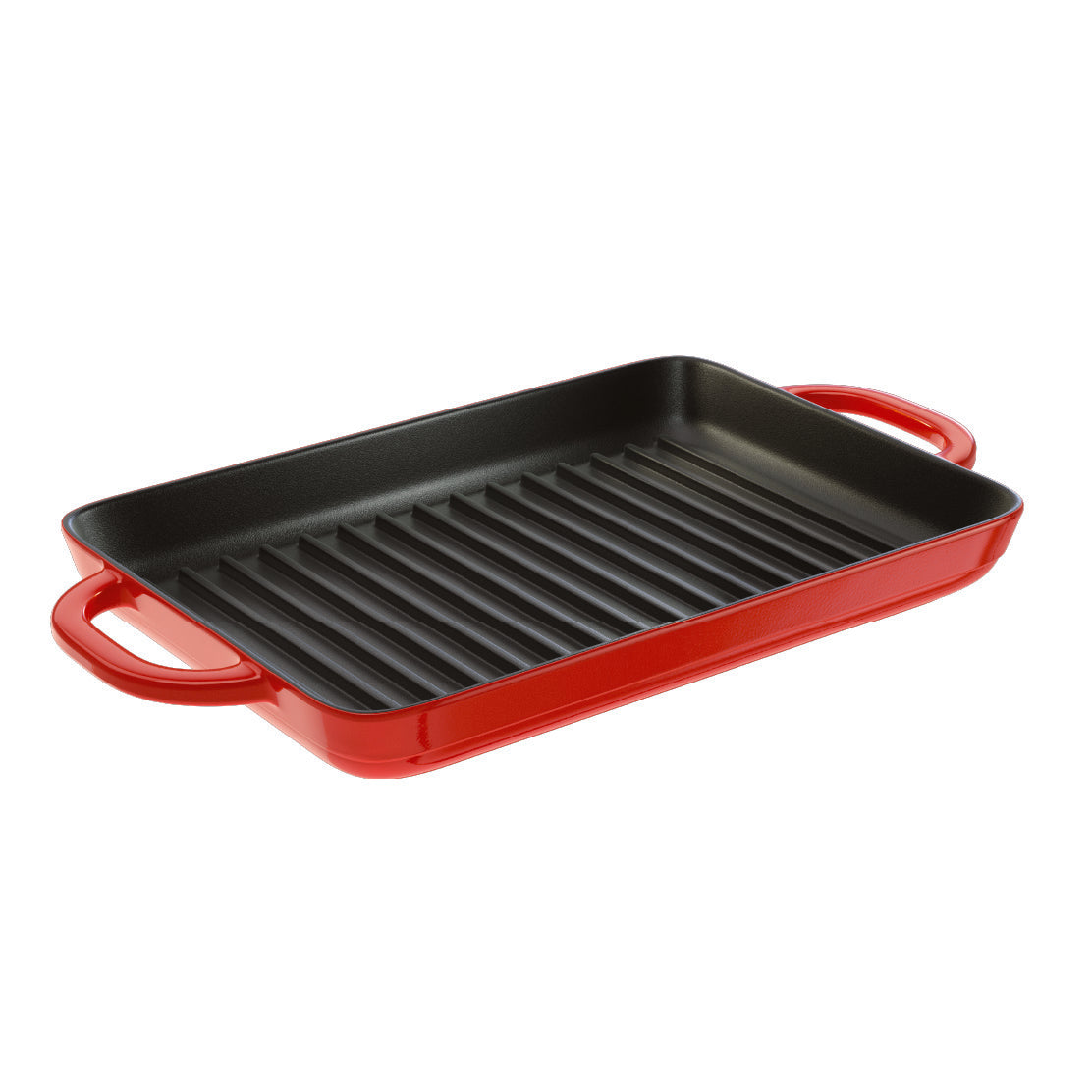 Lodge Heritage Enameled Cast Iron 12.5 x 8 Inch Grill Pan