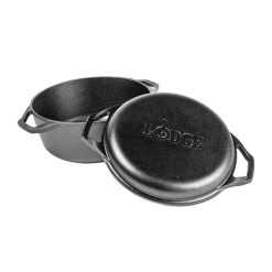 Alternative view of Lodge Heritage Chef Collection 6 Quart Double Dutch Oven