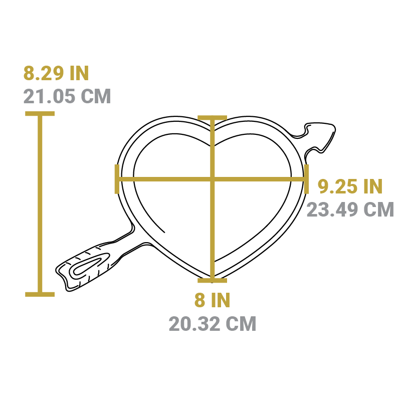 Lodge Heritage Seasoned Cast Iron Heart Skillet - Image 8