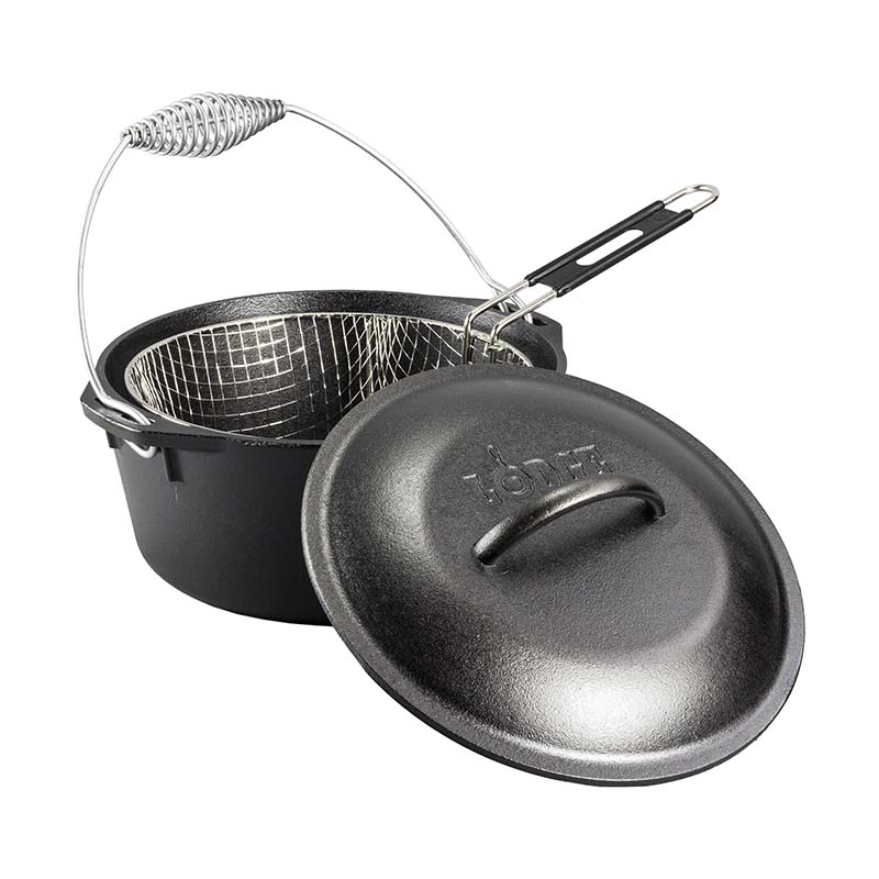 Lodge Heritage Seasoned Cast Iron Dutch Oven Frying Set - Image 2