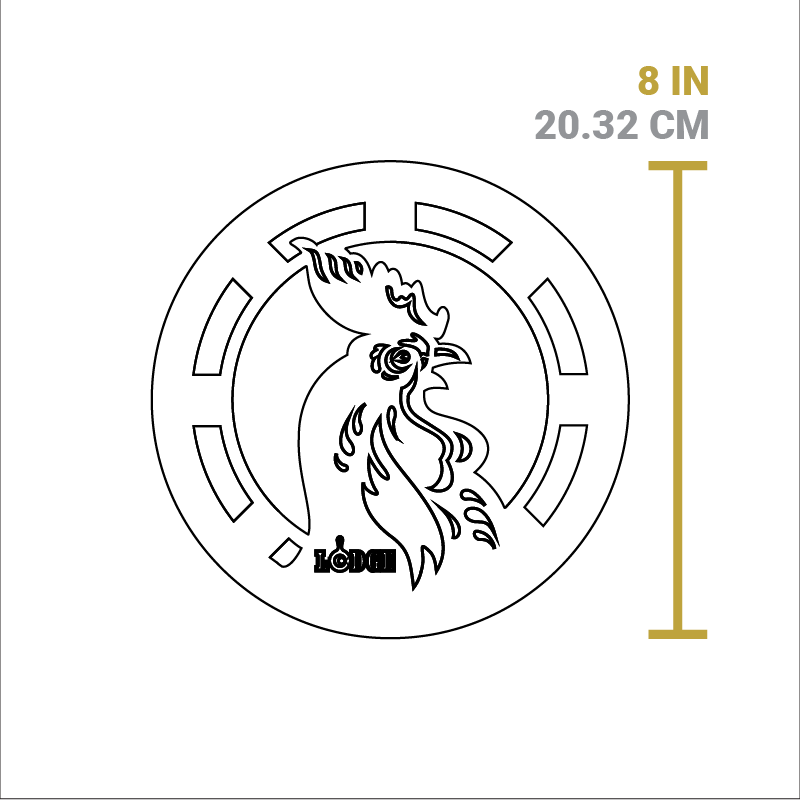 Lodge Heritage Enameled Rooster Trivet - Image 3