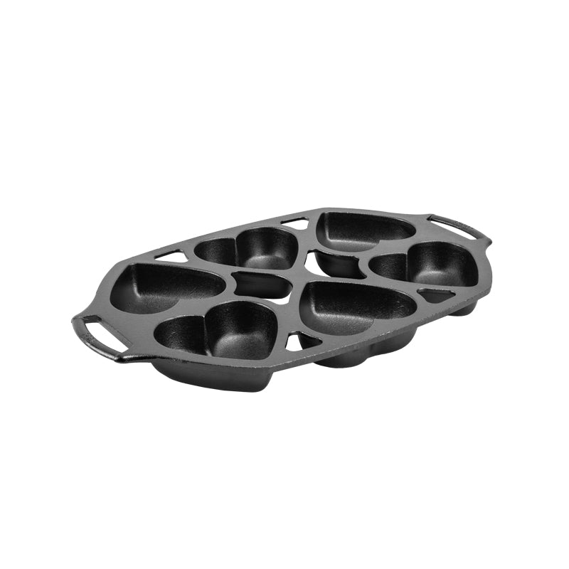 Lodge Heritage Seasoned Cast Iron Heart Mini Cake Pan - Image 9