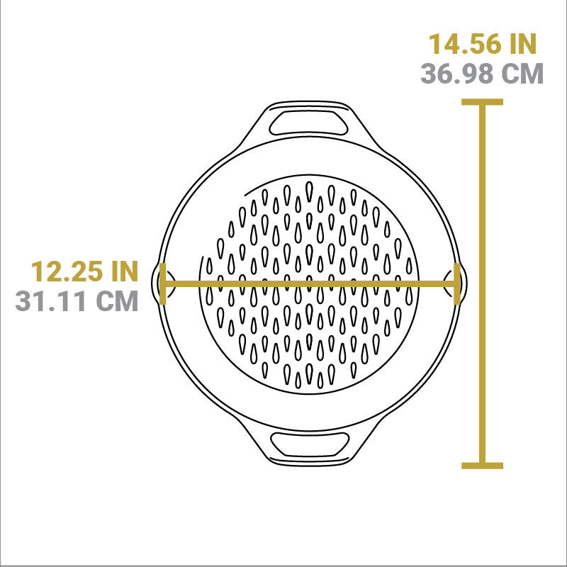 Lodge Heritage 12 Inch Seasoned Cast Iron Dual Handle Grilling Basket - Image 7