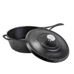 Lodge Heritage Blacklock 4 Quart Lightweight Cast Iron Deep Skillet With Lid