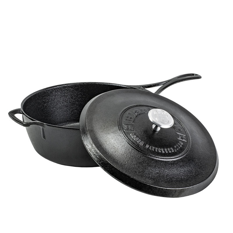 Lodge Heritage Blacklock 4 Quart Lightweight Cast Iron Deep Skillet With Lid - Image 11
