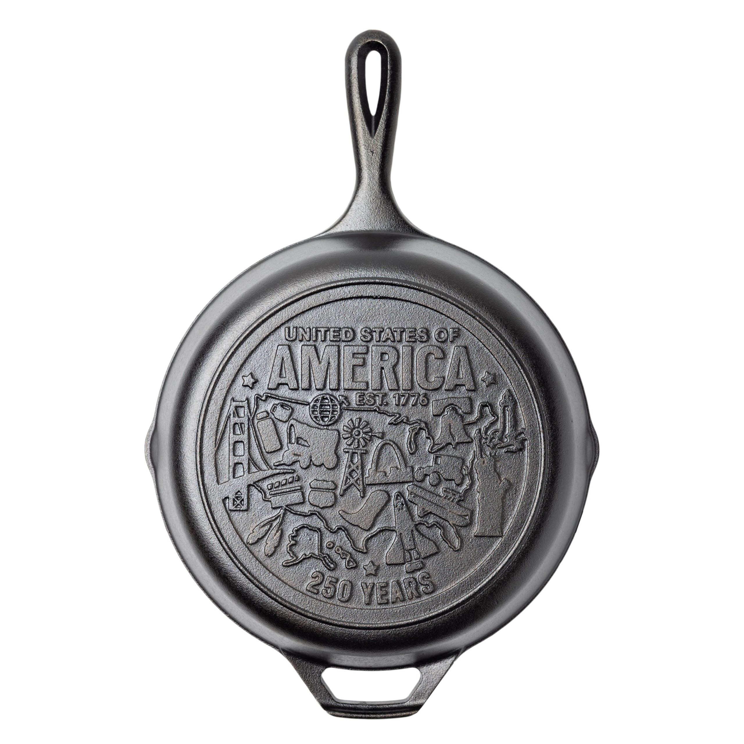 Lodge Heritage Lodge Heritage 10.25 Inch Seasoned Cast Iron Skillet, USA Icons - Image 8