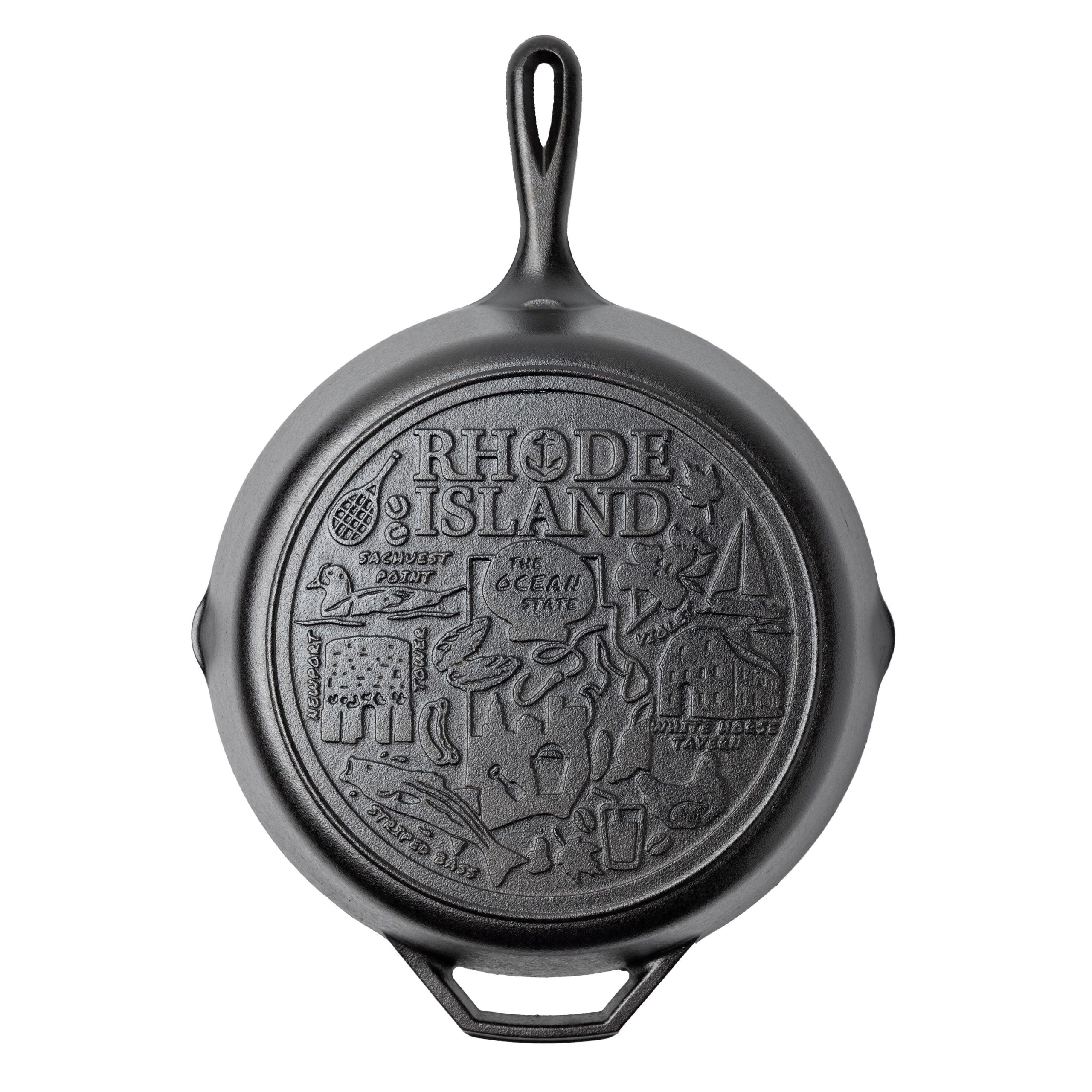 Lodge Heritage American Road Trip: 12 Inch Seasoned Cast Iron Skillet, Rhode Island - Image 6