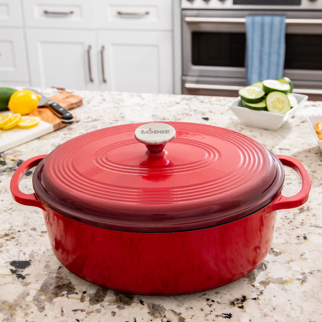 Lodge Heritage Essential Enamel Oval Dutch Oven - Image 3